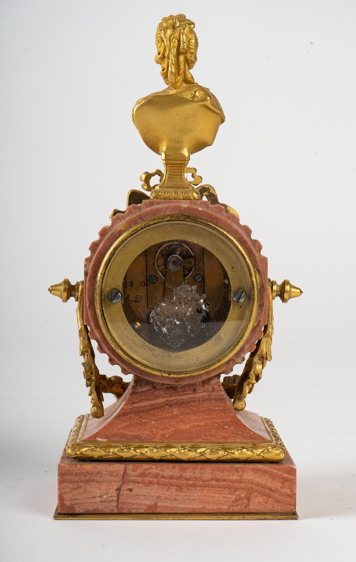 Gilt 19th Century Miniature Desk Clock