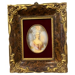 Antique 19th century miniature in Victorian style