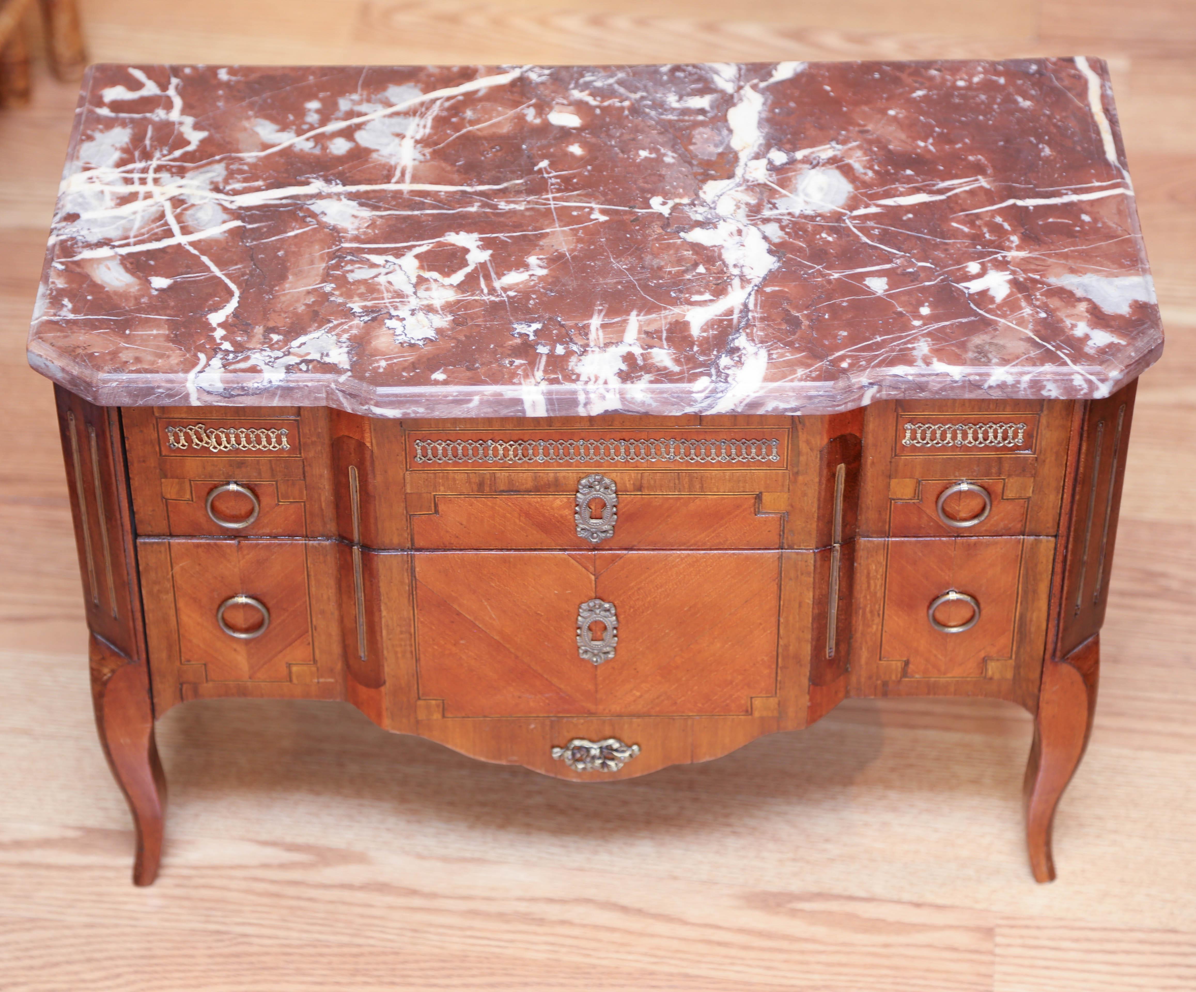 French 19th Century Miniature Louis XV Style Commode