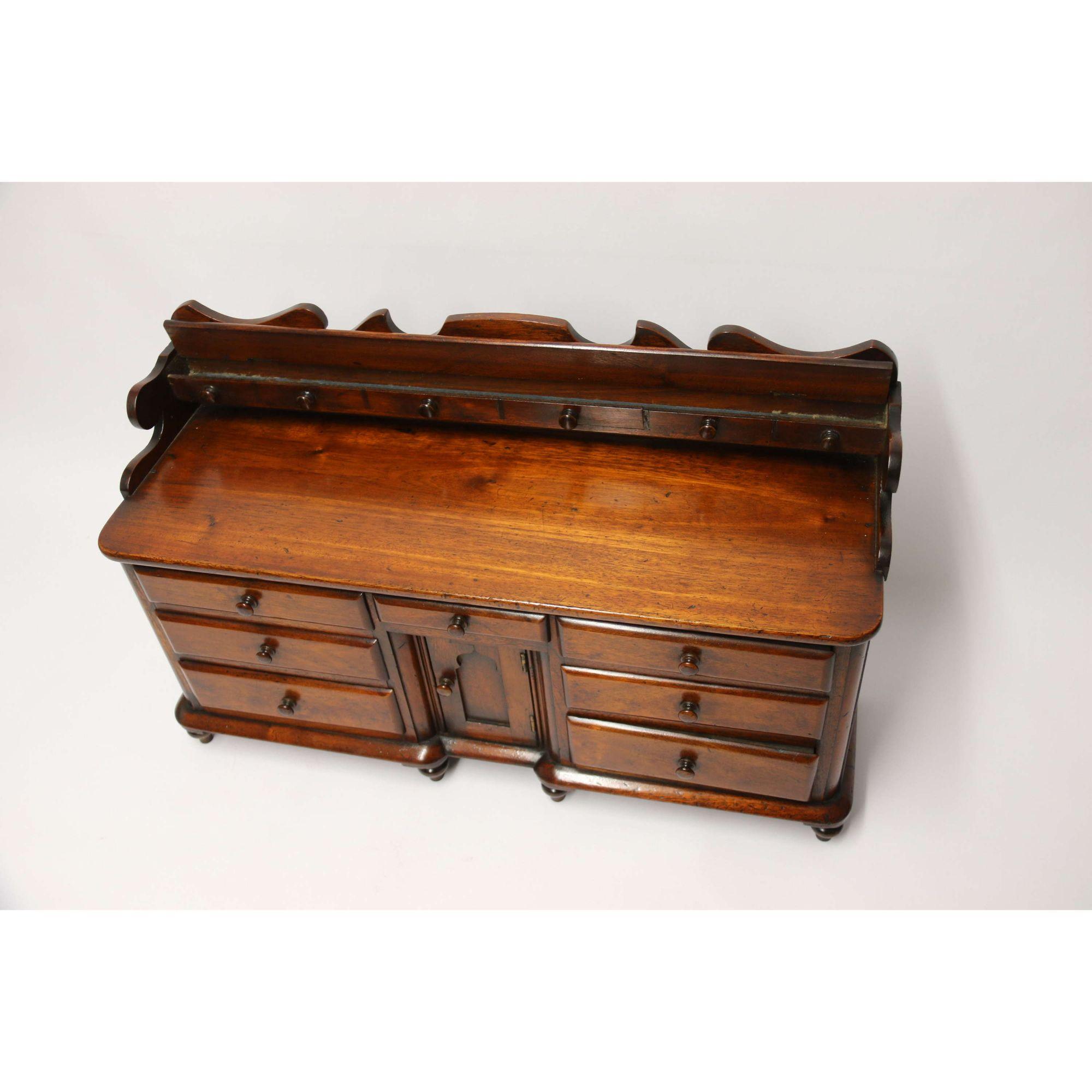 19th century miniature mahogany dresser base, circa 1850 For Sale 7