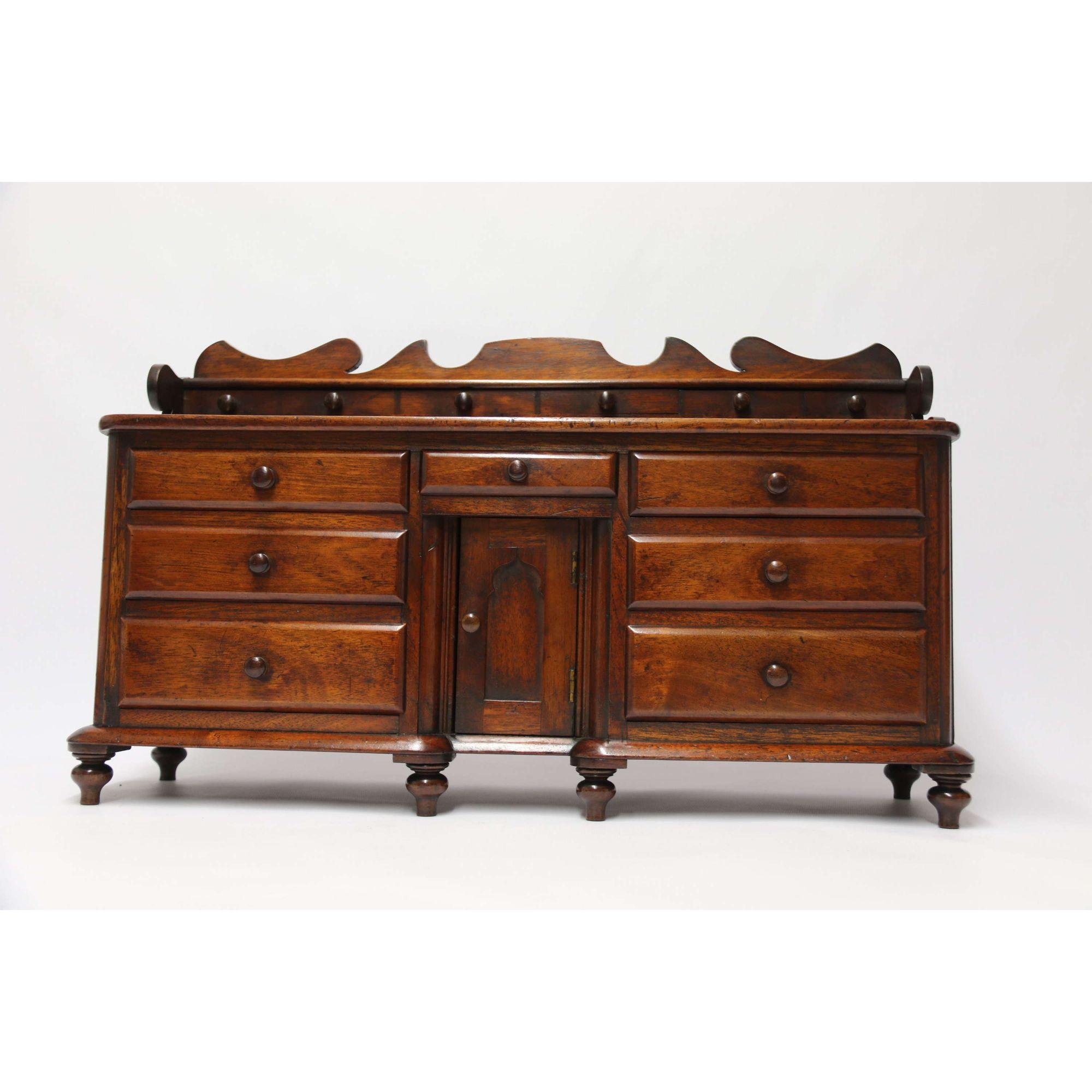 19th century miniature mahogany dresser base, circa 1850 For Sale 9