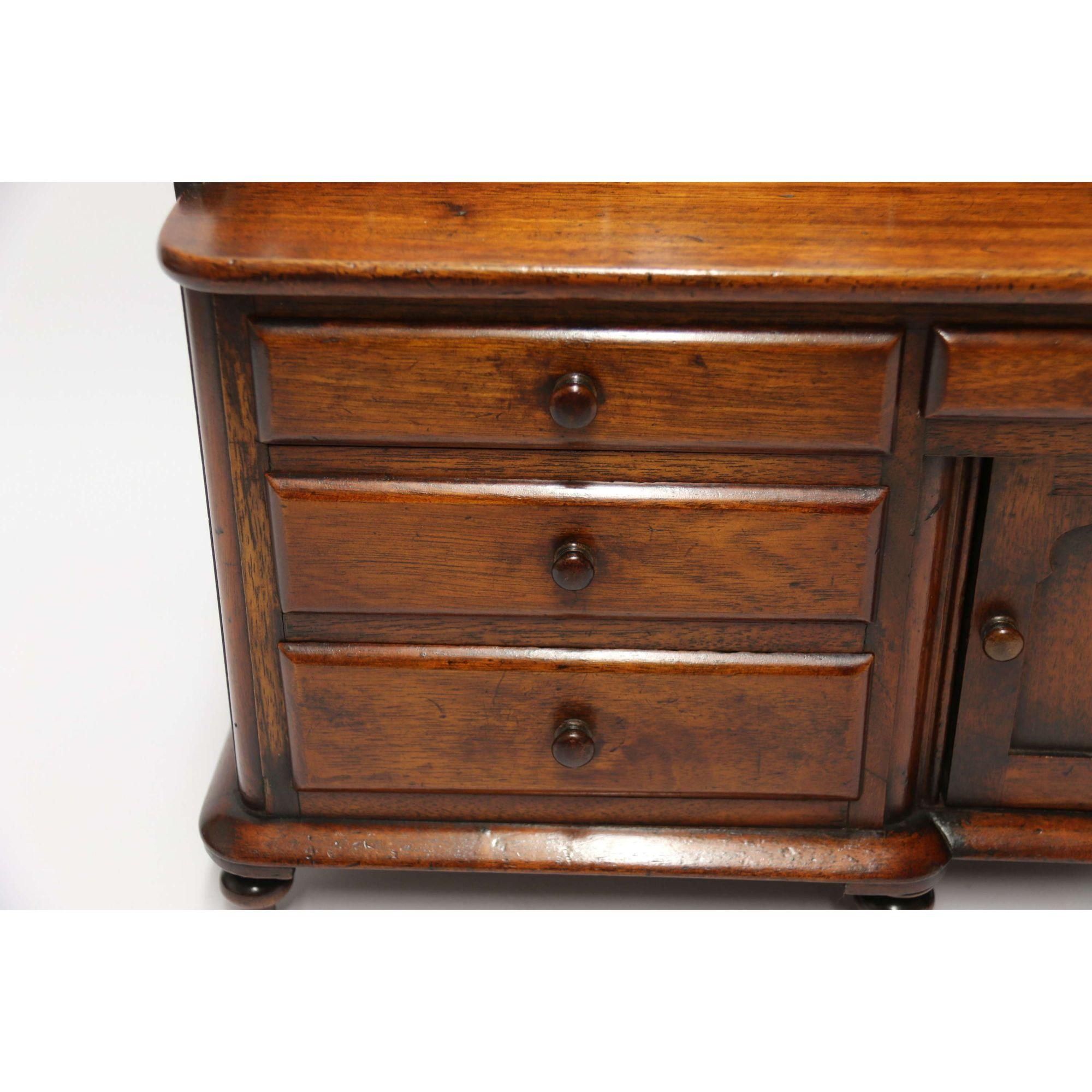 19th century miniature mahogany dresser base, circa 1850 For Sale 10