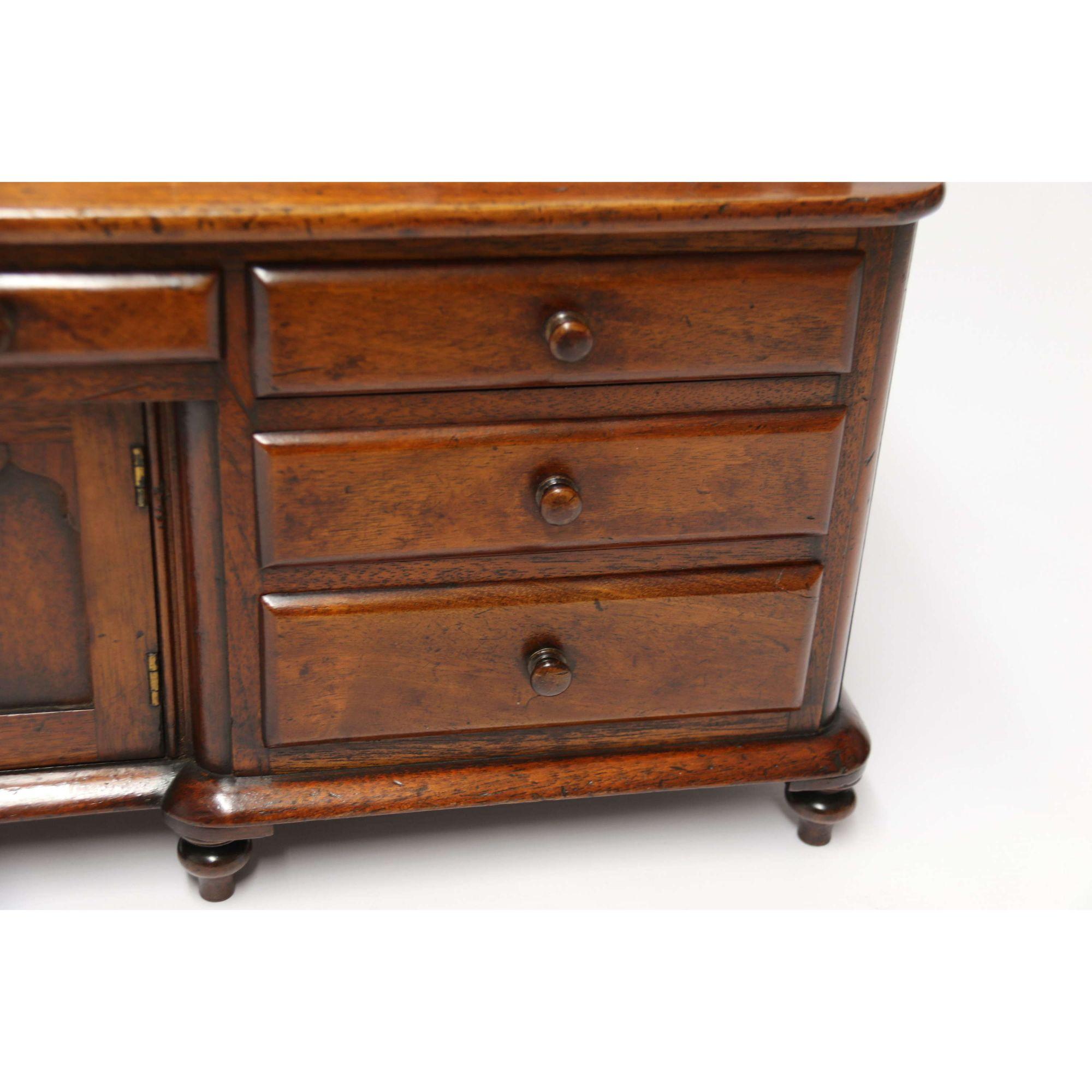 19th century miniature mahogany dresser base, circa 1850 For Sale 12