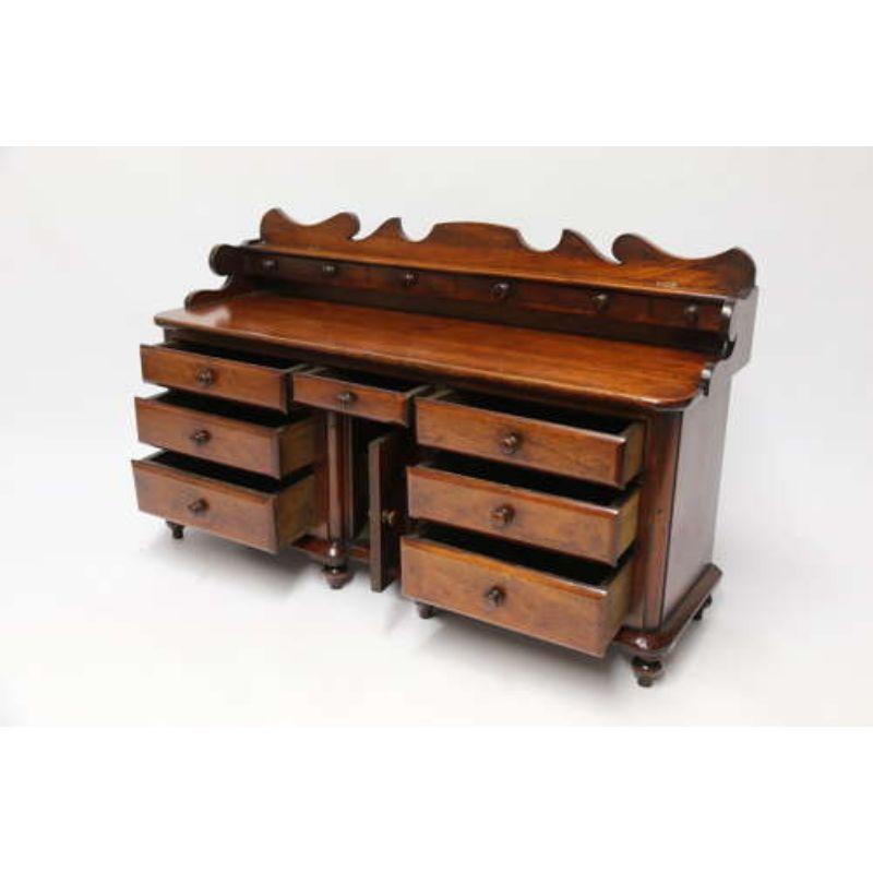English 19th century miniature mahogany dresser base, circa 1850 For Sale