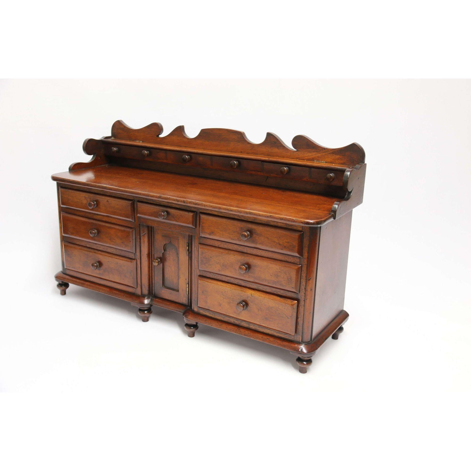 19th Century 19th century miniature mahogany dresser base, circa 1850 For Sale