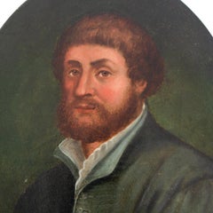 Miniature Portrait auf Knochen aus dem 19.