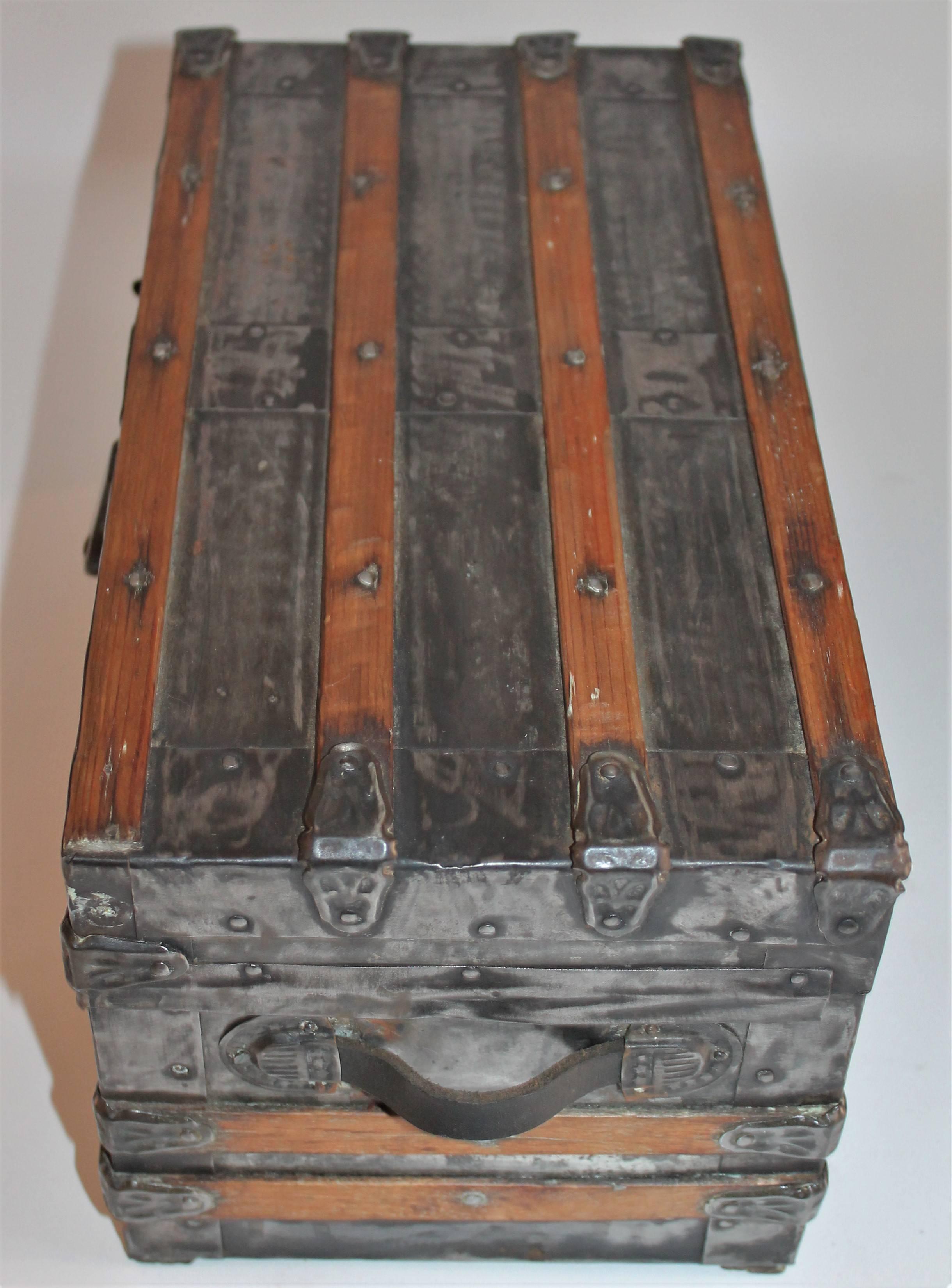 Hand-Crafted 19th Century Miniature Salesman Sample Trunk