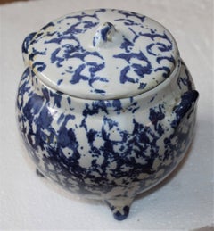 19th Century Miniature Spongeware Pot