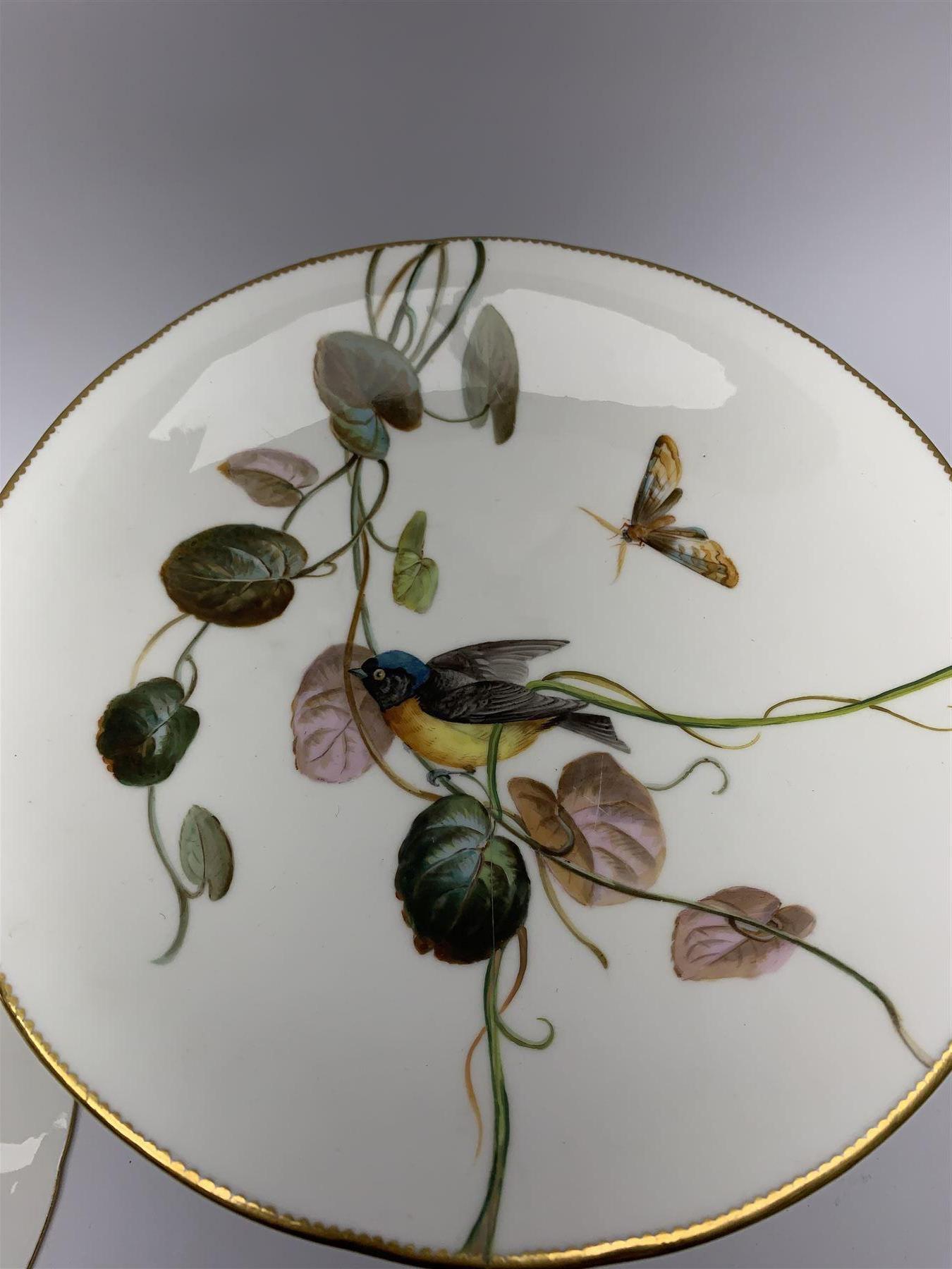 19th Century Minton Bird and Insect Dessert Service 17 Pieces In Good Condition For Sale In London, GB