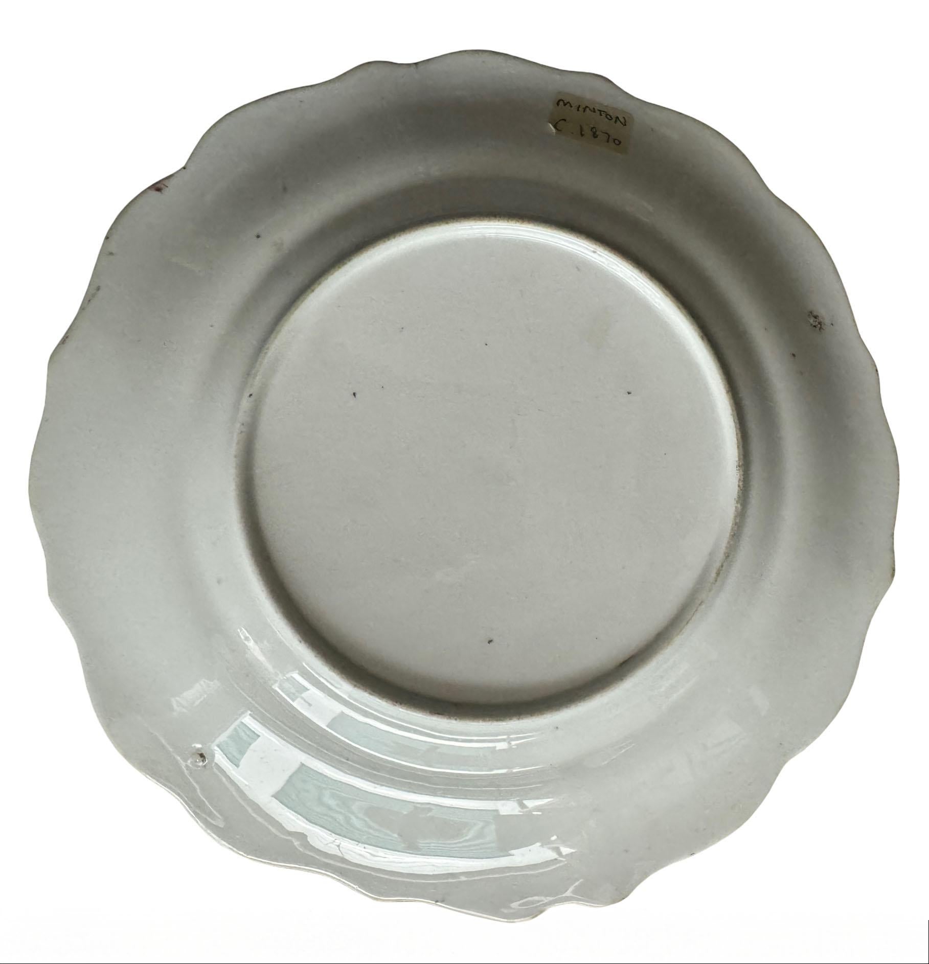 Porcelaine Assiette d'arbre chinoise Minton du 19ème siècle