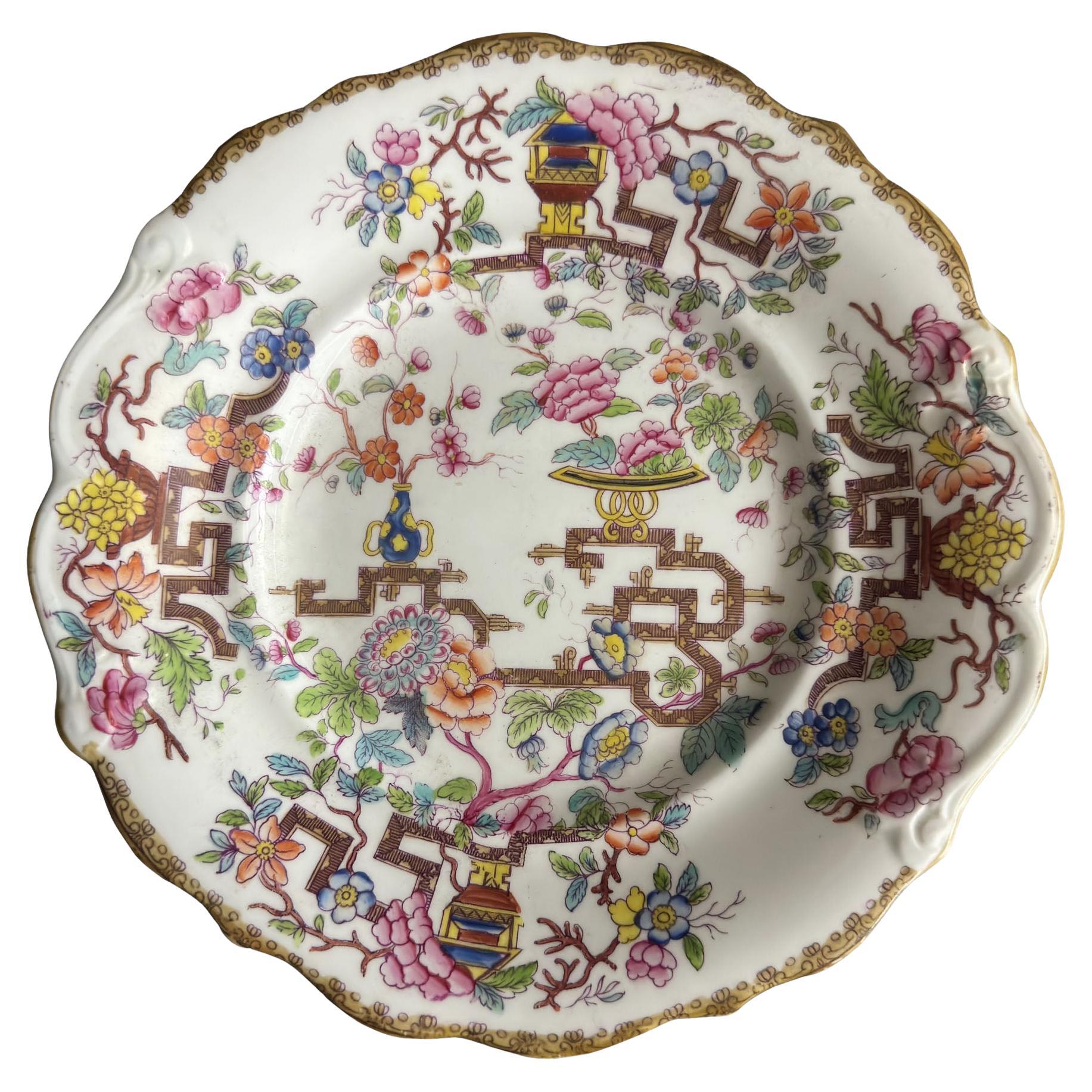 19th Century Minton Chinese Tree Plate For Sale