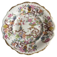 Assiette d'arbre chinoise Minton du 19ème siècle