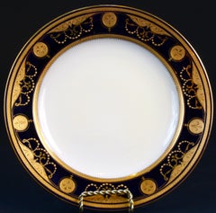 19th Century Minton Gilded Cobalt Service