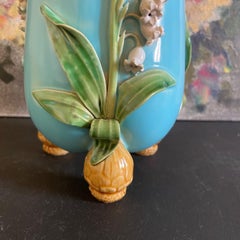 19th Century Minton Majolica Vase "Lily of the Valley"