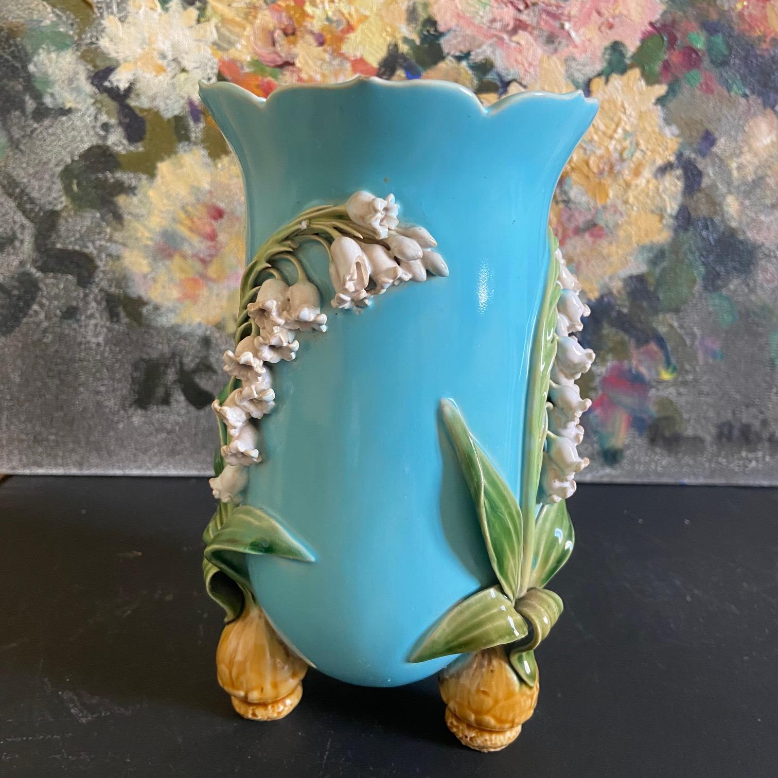 Vaso in maiolica di Minton del XIX secolo 