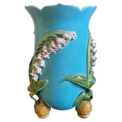19th Century Minton Majolica Vase "Lily of the Valley"