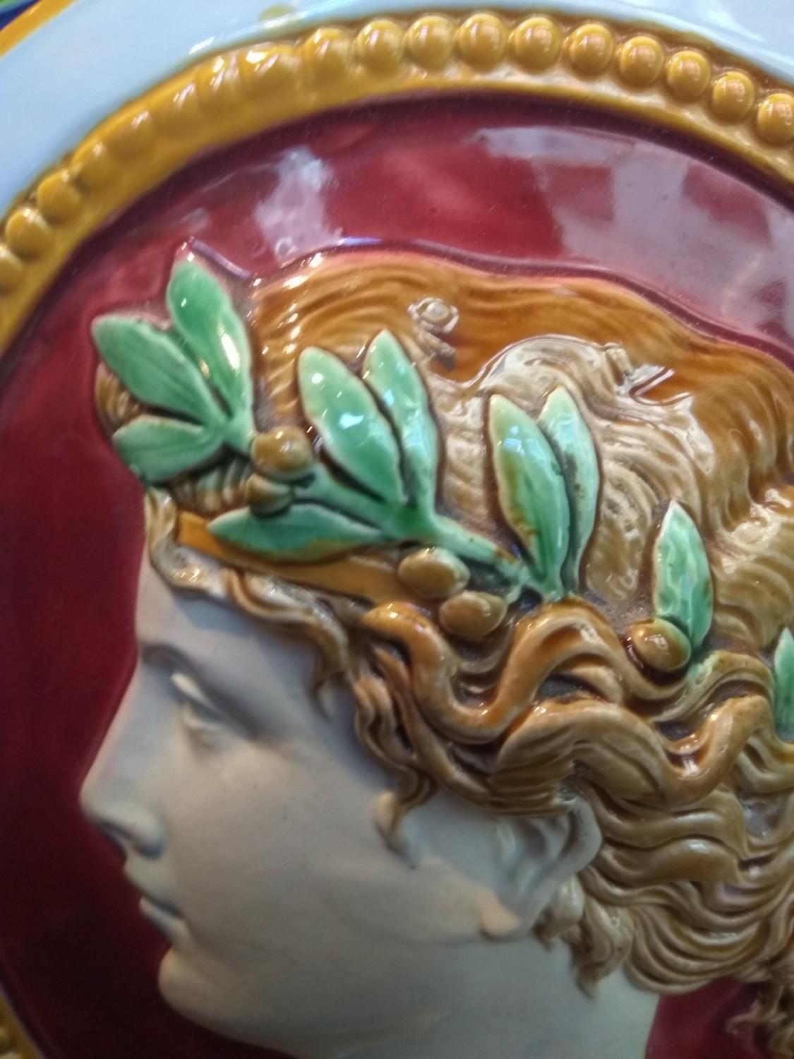 Majolica 19th Century Minton Neoclassical Vase For Sale