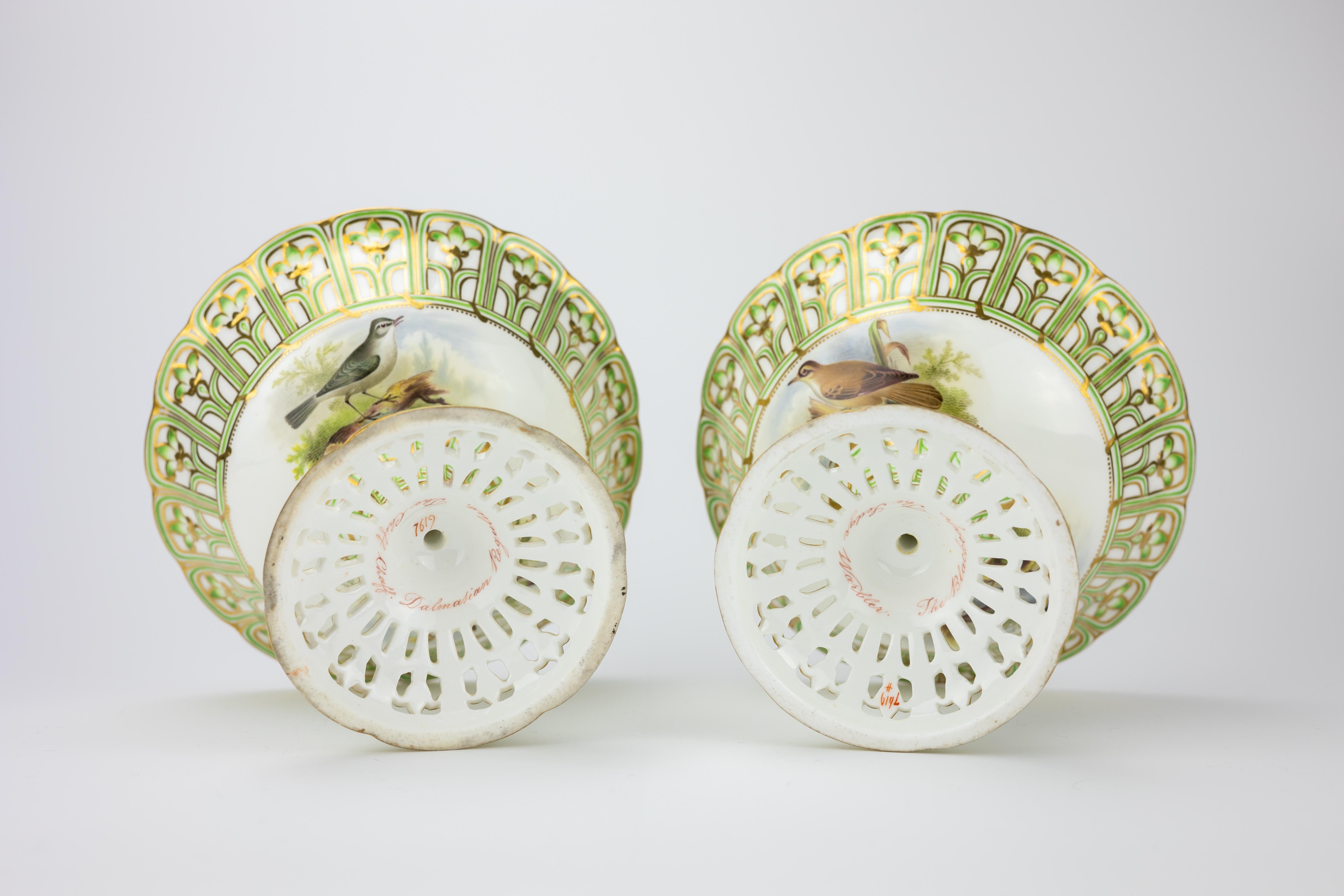 19th Century Minton Ornithological Porcelain Dessert For Sale 6