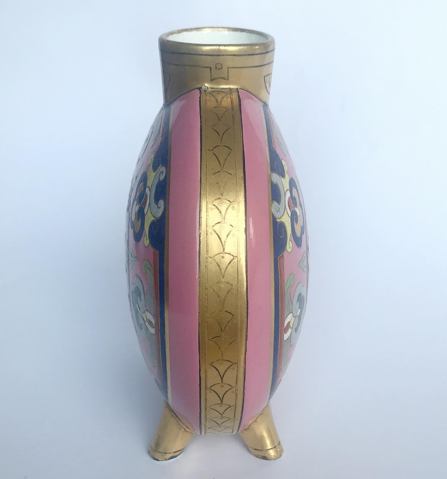 Late 19th Century 19th Century Minton Porcelain Aesthetic Movement Christopher Dresser Vase For Sale