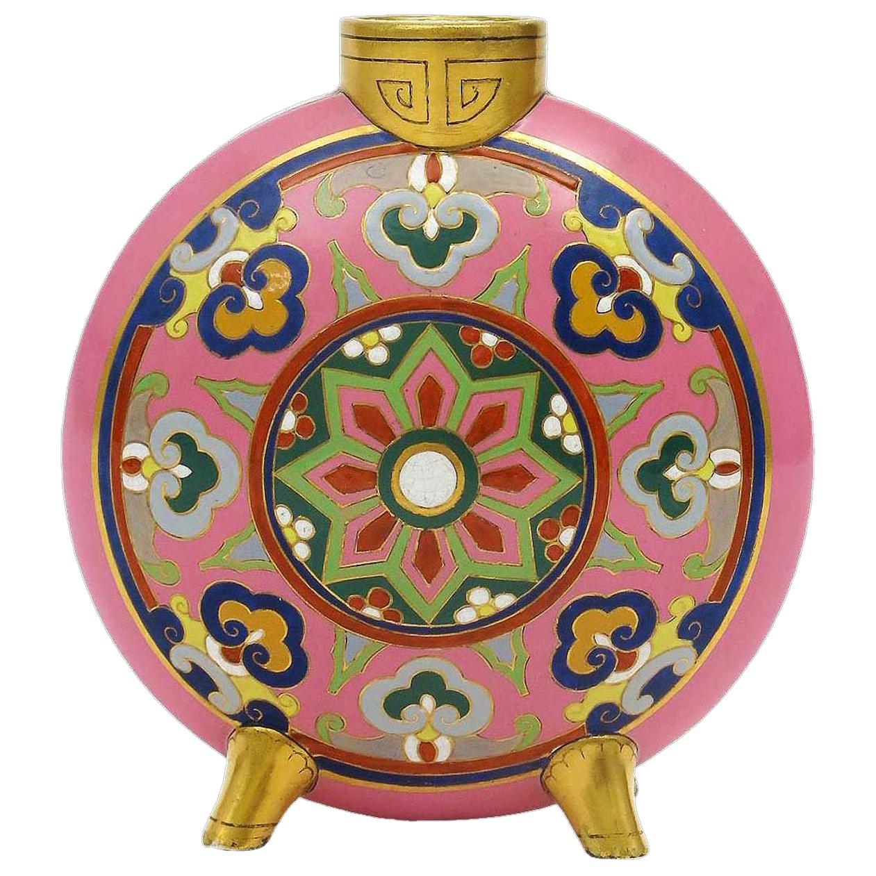 19th Century Minton Porcelain Aesthetic Movement Christopher Dresser Vase For Sale