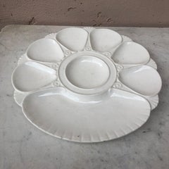 19th Century Minton White Majolica Oyster Plate