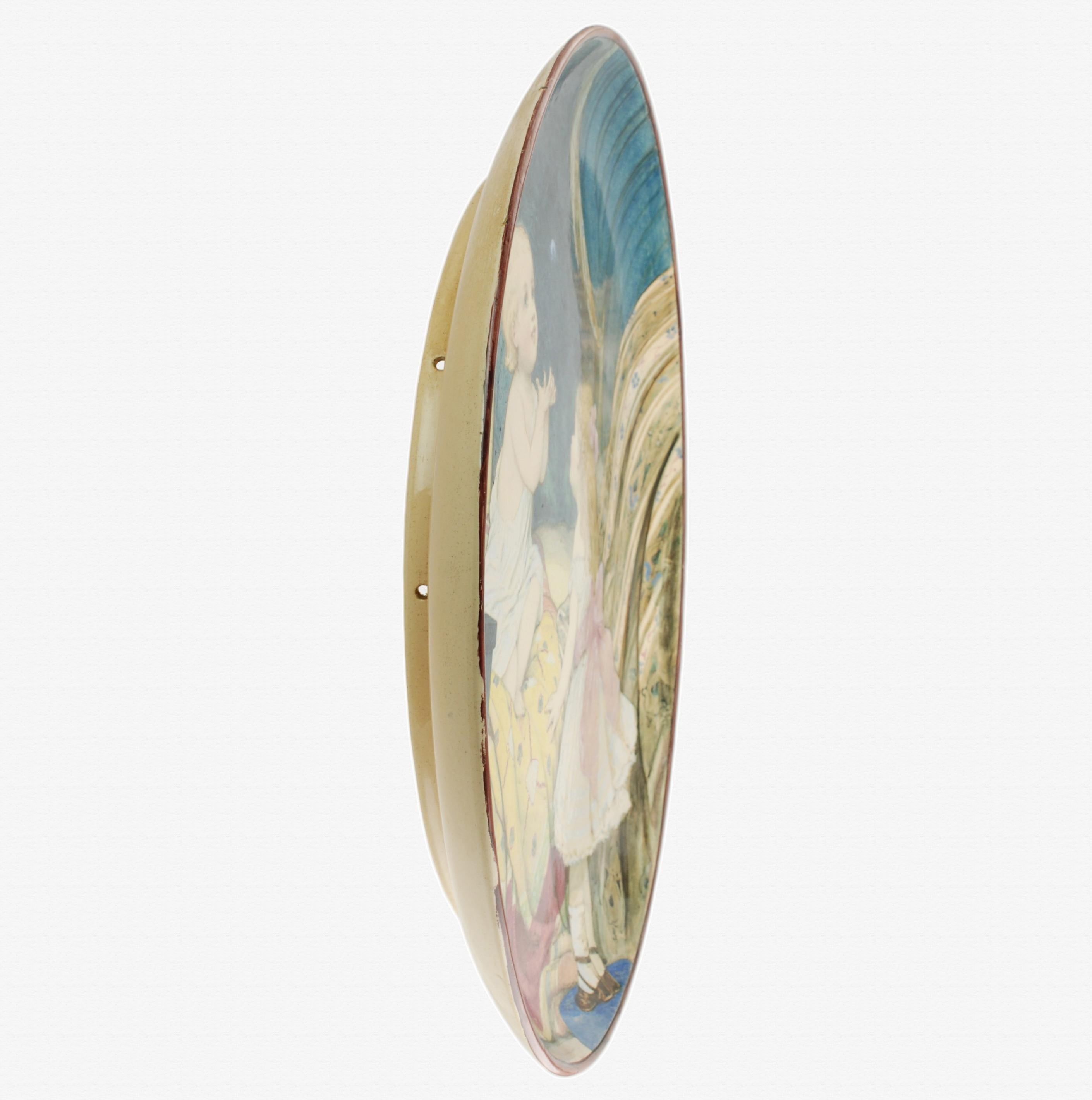 Cargador pintado a mano del siglo XIX Minton's Art Pottery Studio Kensington Gore en venta 2