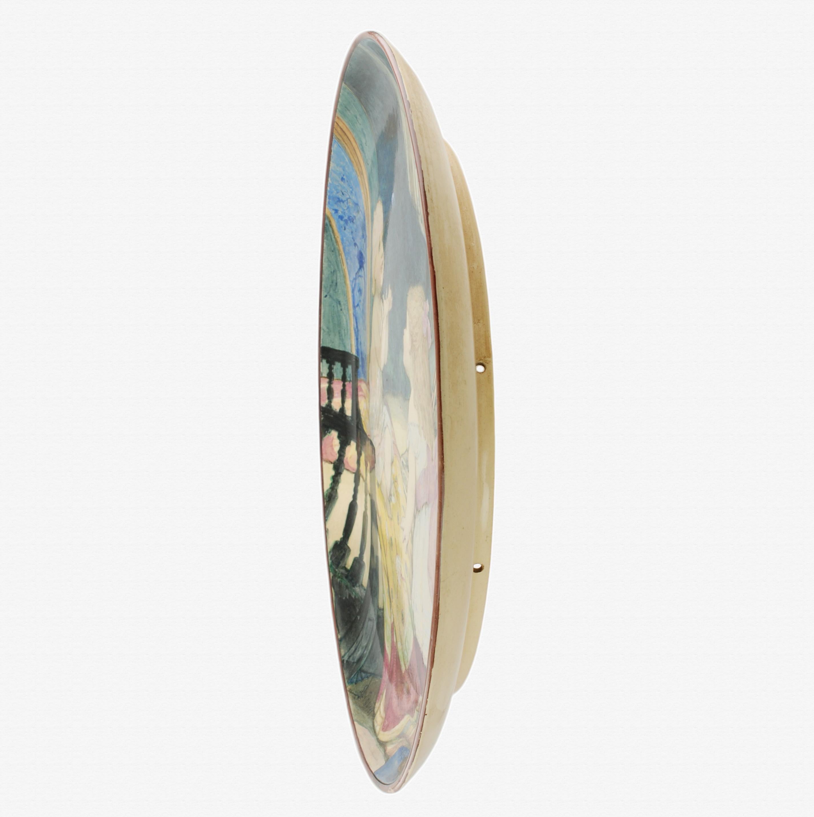 Cargador pintado a mano del siglo XIX Minton's Art Pottery Studio Kensington Gore en venta 3
