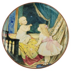 19th Century Minton’s Art Pottery Studio Kensington Gore Hand-Painted Charger