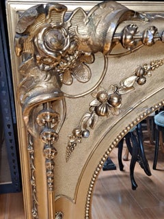 19th Century Mirror in Carved & Gilded Frame