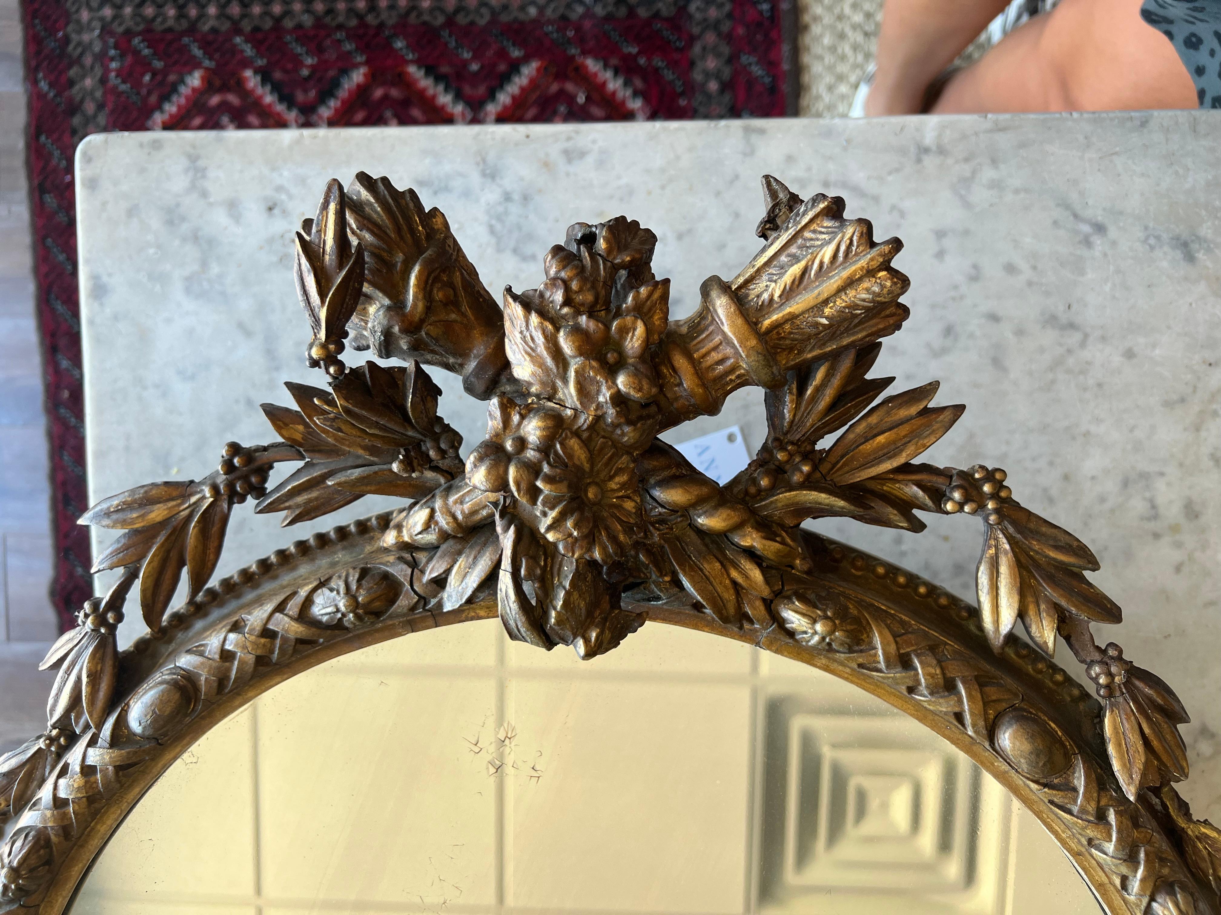 French Provincial 19th Century Mirror For Sale