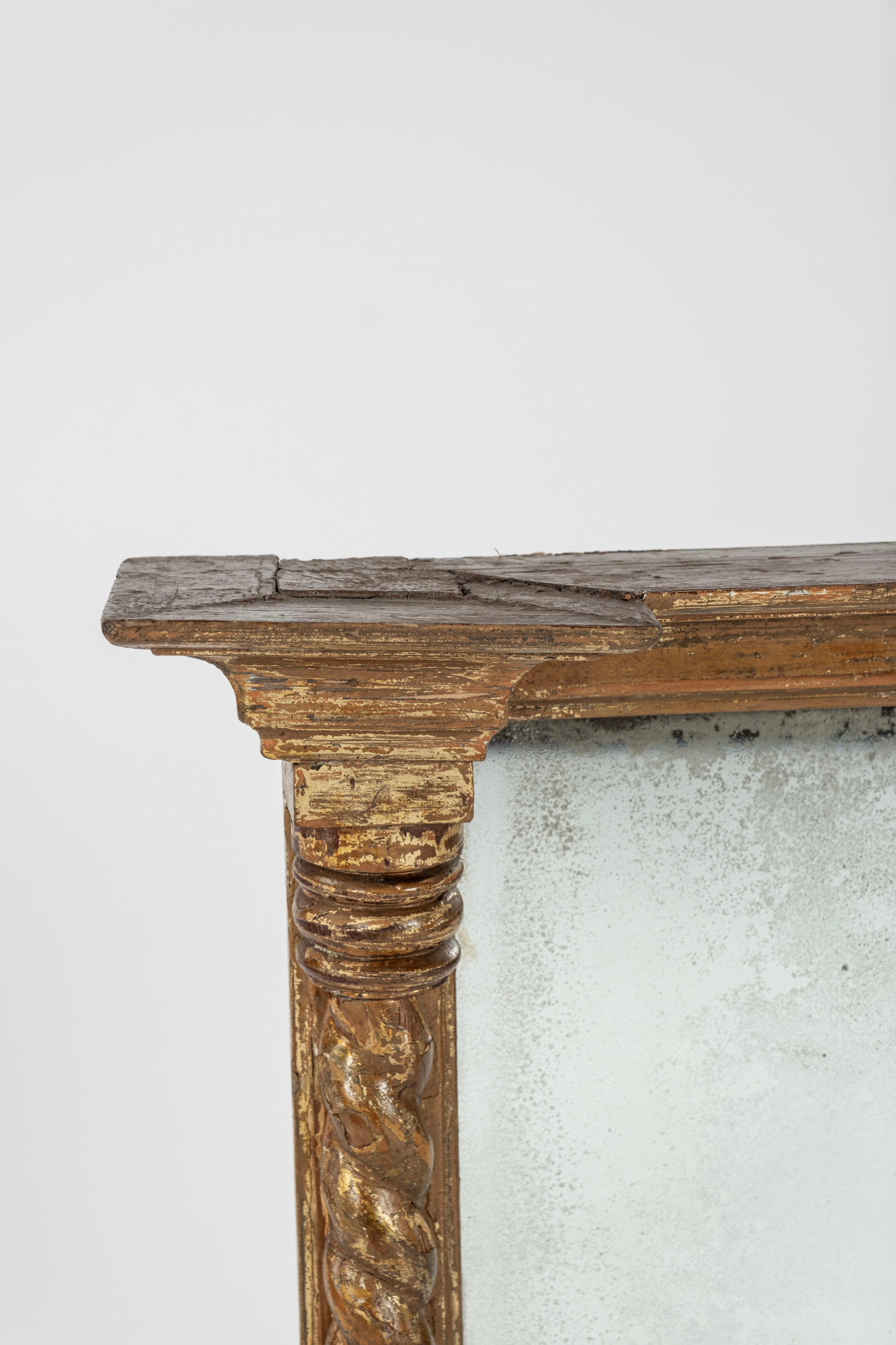 Legno dorato Specchio del XIX secolo in vendita