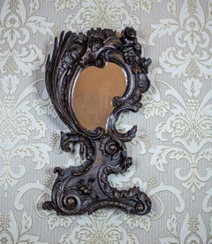 19th Century Mirror in a Carved Oak Frame
