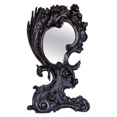19th Century Mirror in a Carved Oak Frame