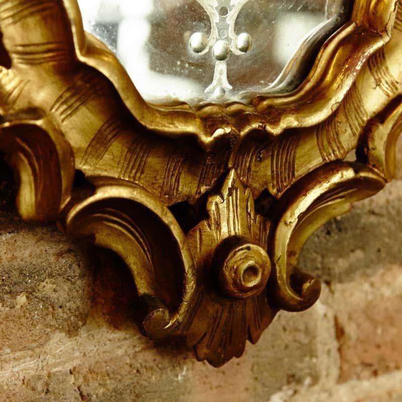 Neoclassical 19th Century Mirror in Carved Wood For Sale