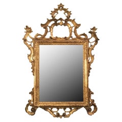 19th Century Mirror in Gilded Wood