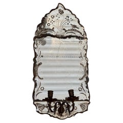 19th Century Mirror With Sconce