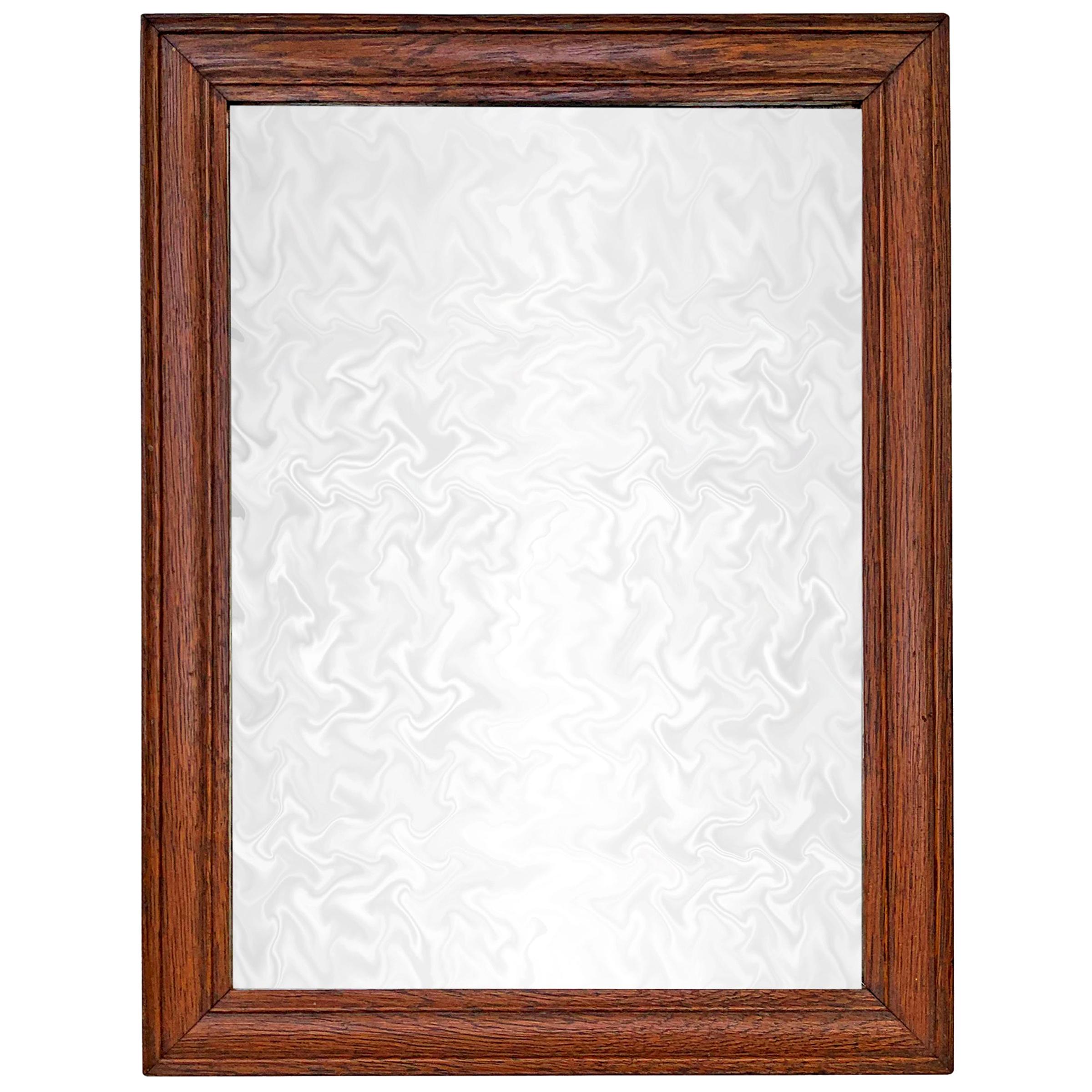 Wavy Rectangular Mirror in Fused Mirror Glass For Sale at 1stDibs