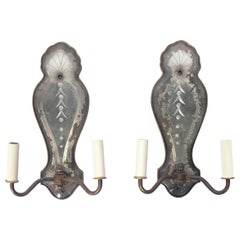 19th Century Mirrored Sconces