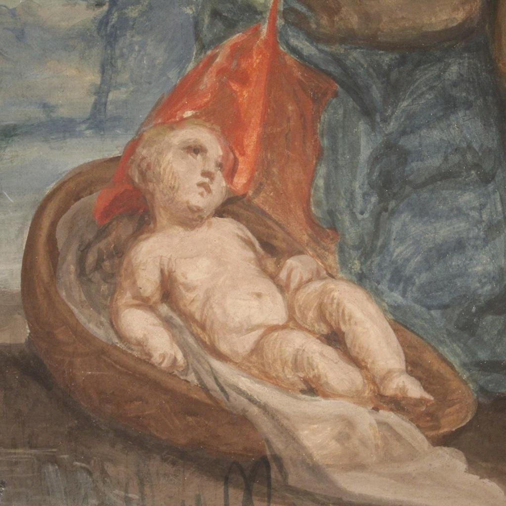 19th Century Mixed-Media on Canvas Italian Religious Painting, 1830 3