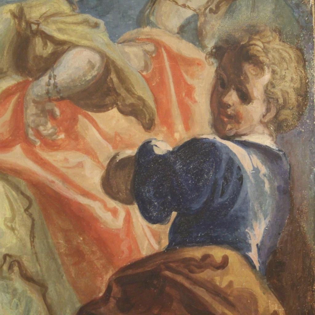19th Century Mixed-Media on Canvas Italian Religious Painting, 1830 4