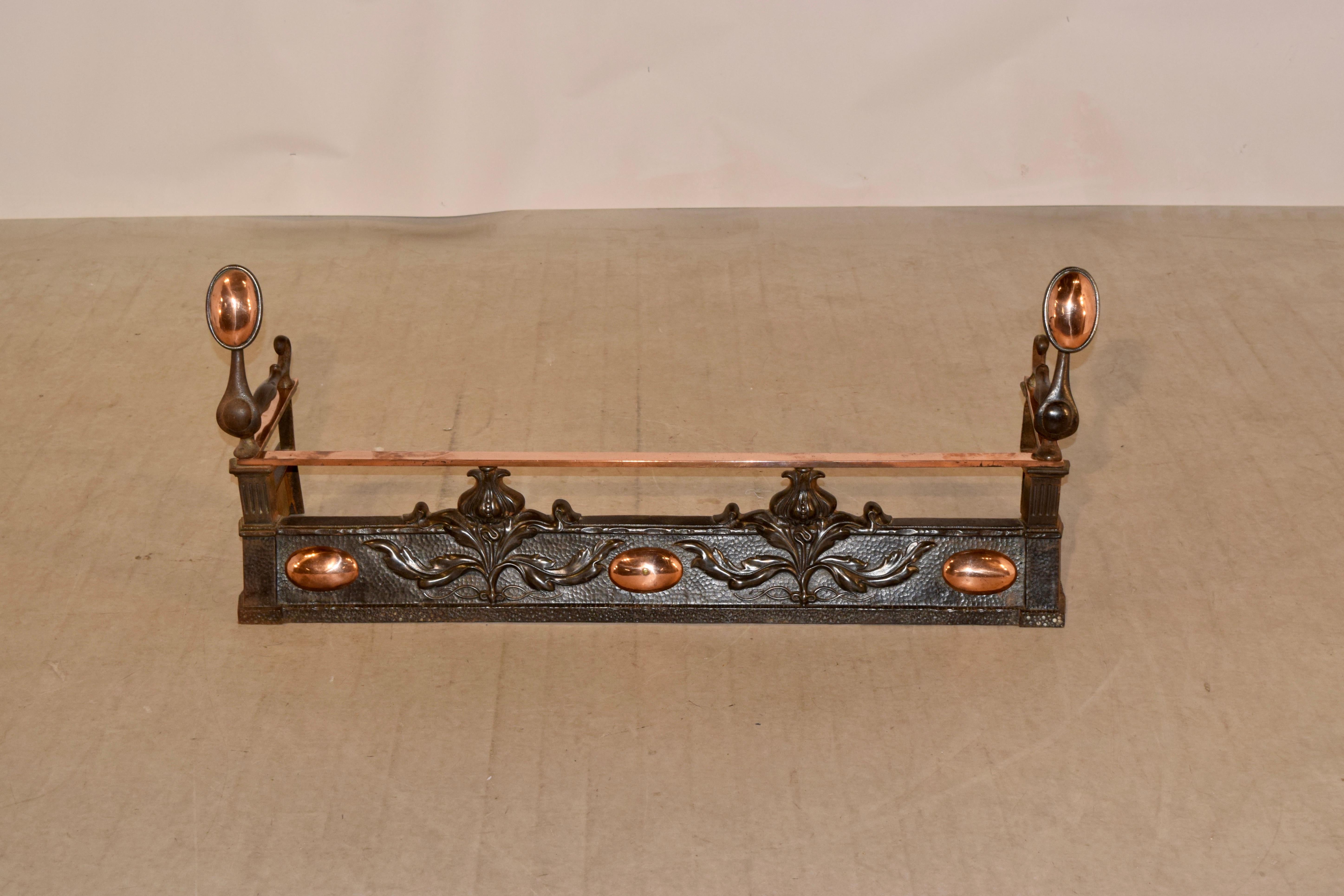 French 19th Century Mixed Metal Fire Fender