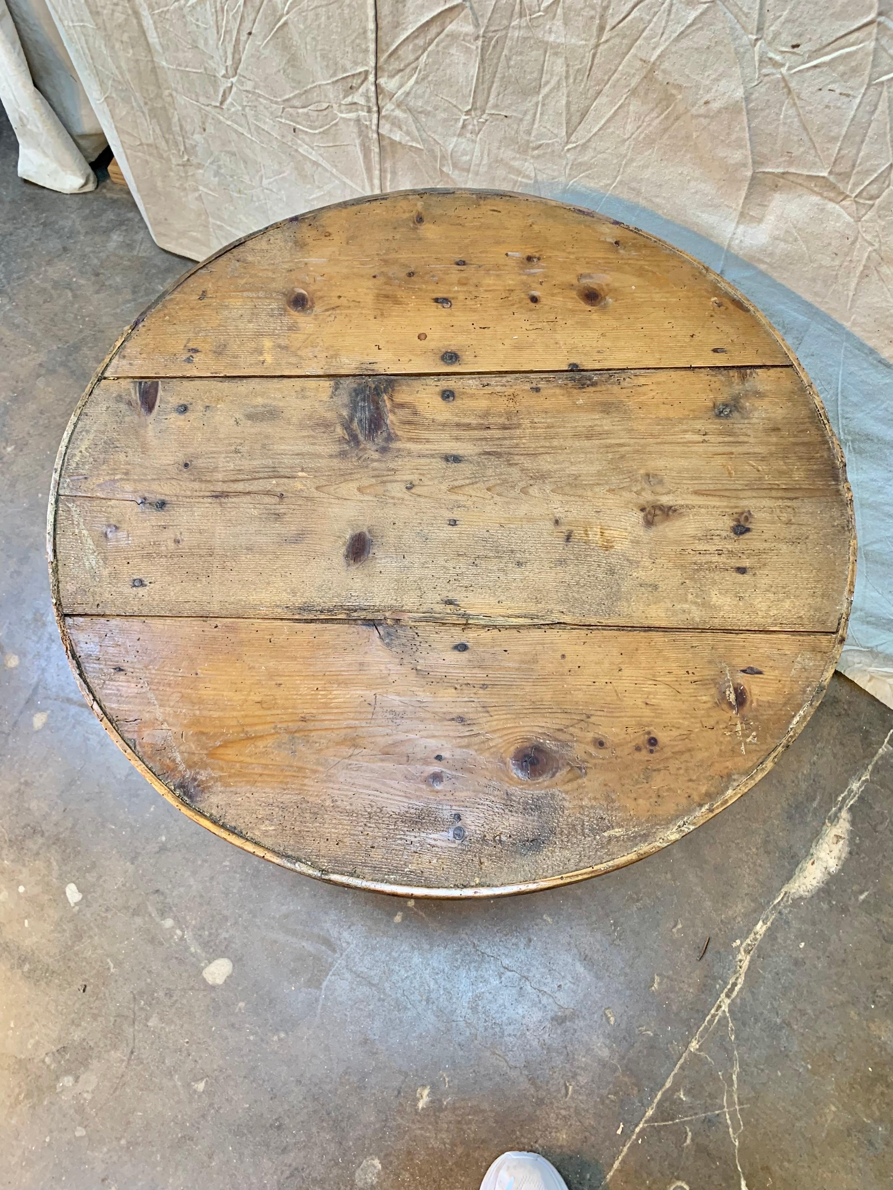 19th Century French Mixed Wood Wine Tasting Table In Good Condition In Burton, TX