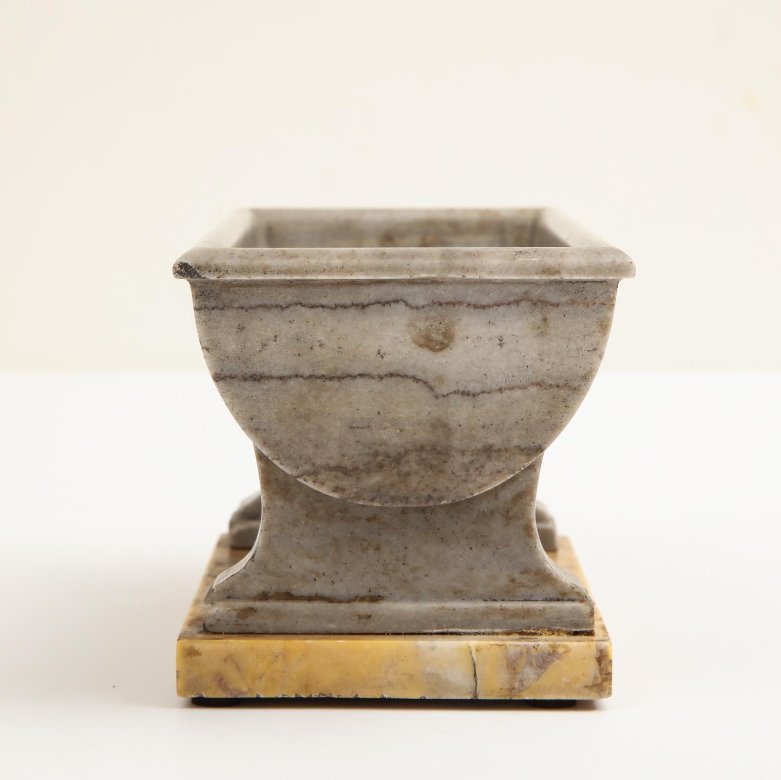 Grand Tour 19th Century Model of a  Bath in Ancient Grey Greek Marble on Sienna Marble Base