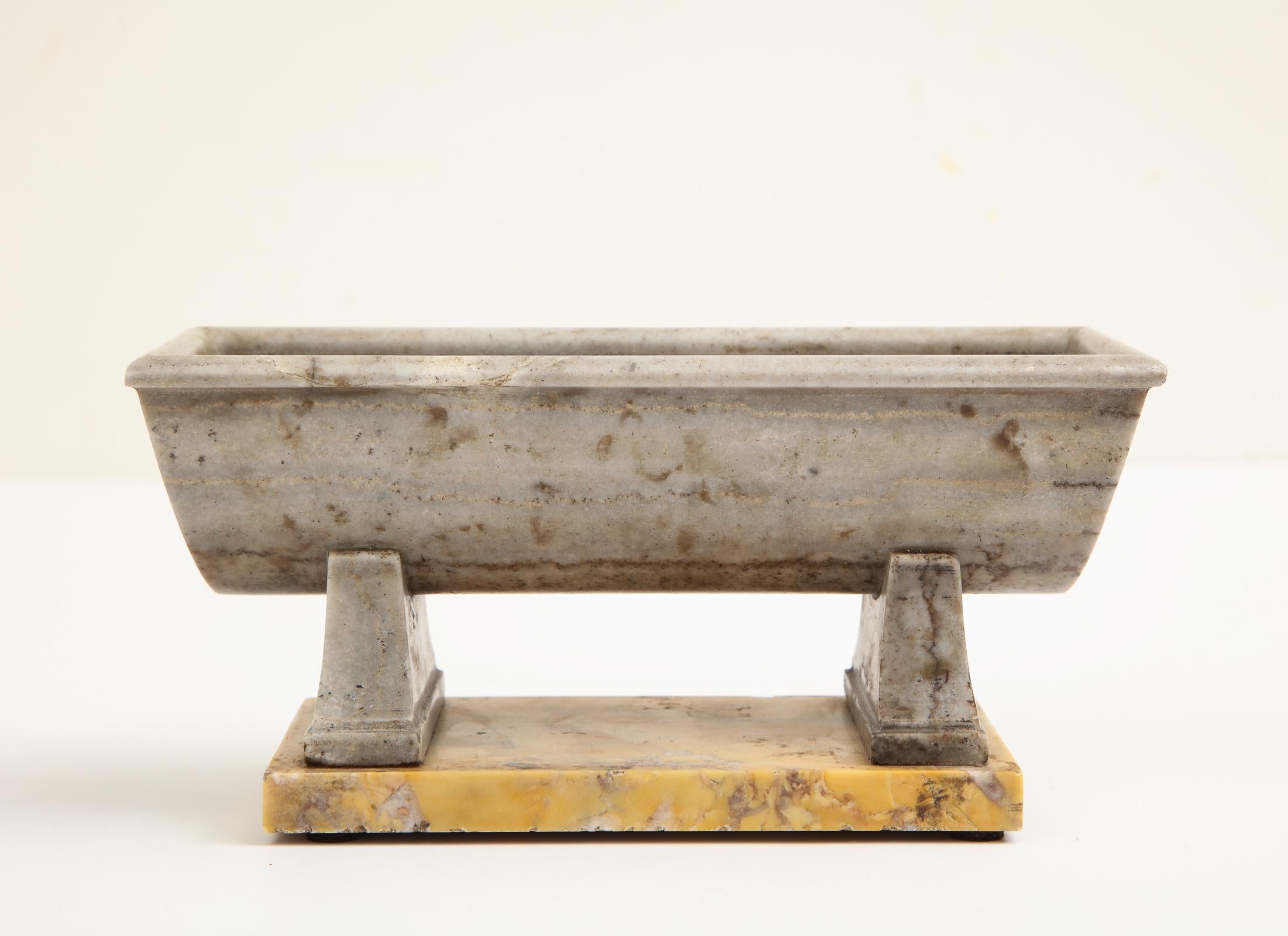 19th Century Model of a  Bath in Ancient Grey Greek Marble on Sienna Marble Base In Good Condition In New York, NY