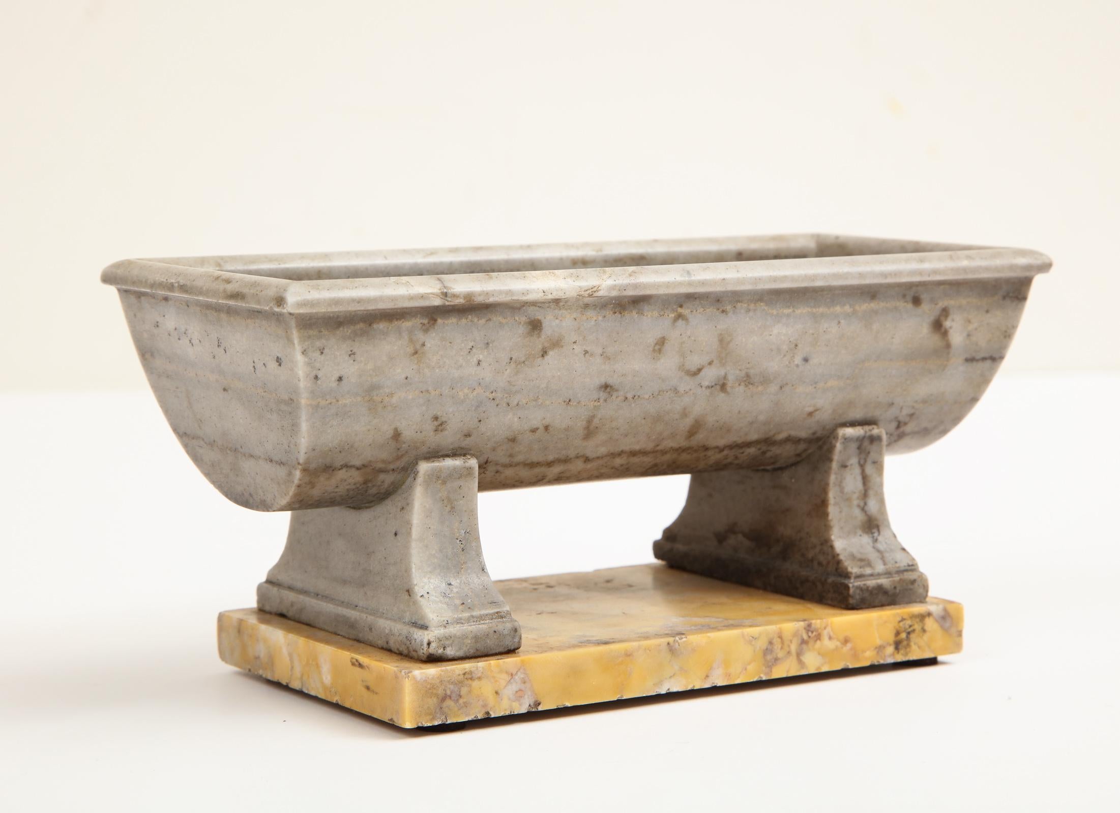 19th Century Model of a  Bath in Ancient Grey Greek Marble on Sienna Marble Base 1