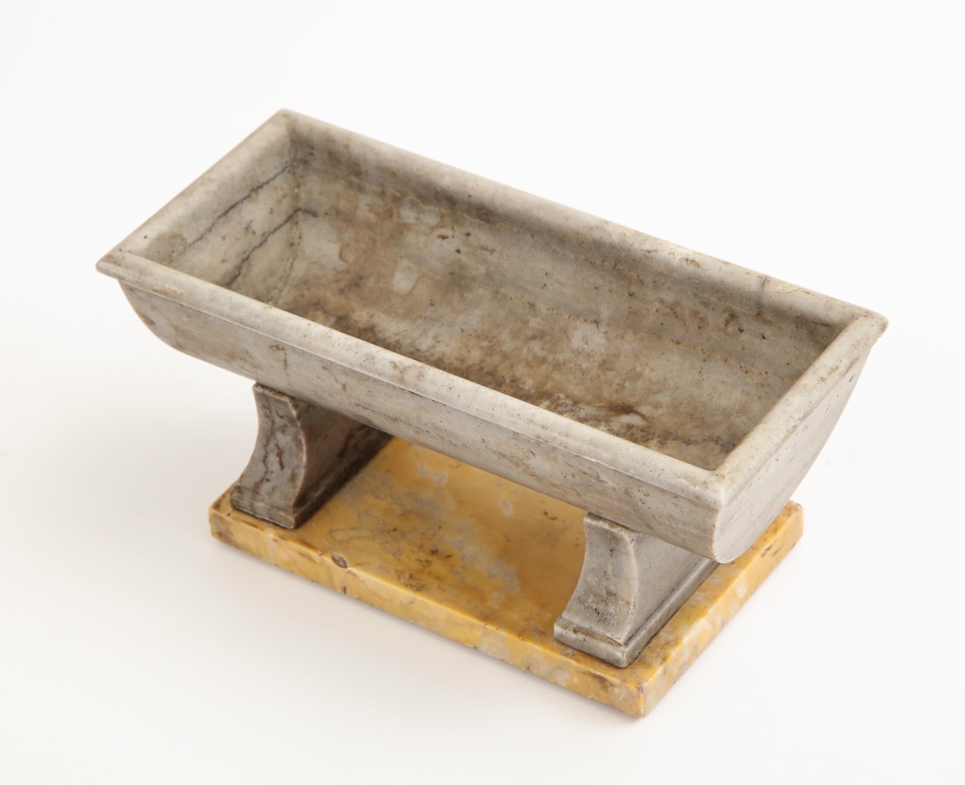19th Century Model of a  Bath in Ancient Grey Greek Marble on Sienna Marble Base 2