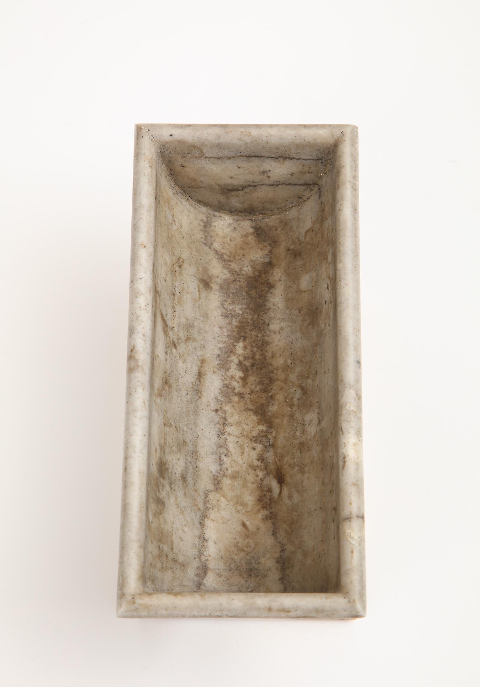 19th Century Model of a  Bath in Ancient Grey Greek Marble on Sienna Marble Base 3