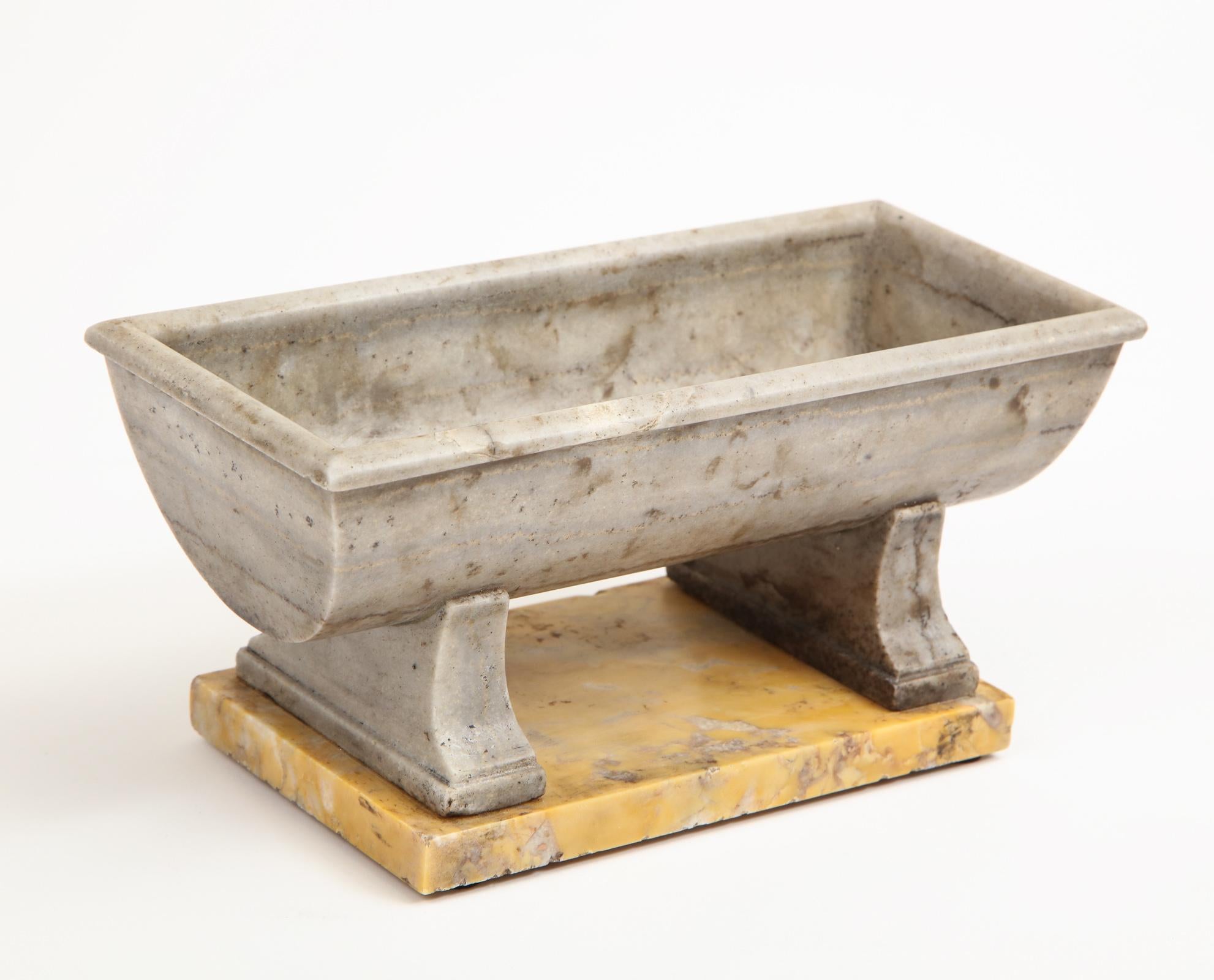 19th Century Model of a  Bath in Ancient Grey Greek Marble on Sienna Marble Base 4