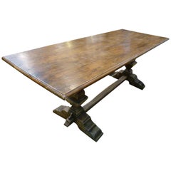 Antique 19th Century Monastery Style Oak French Table