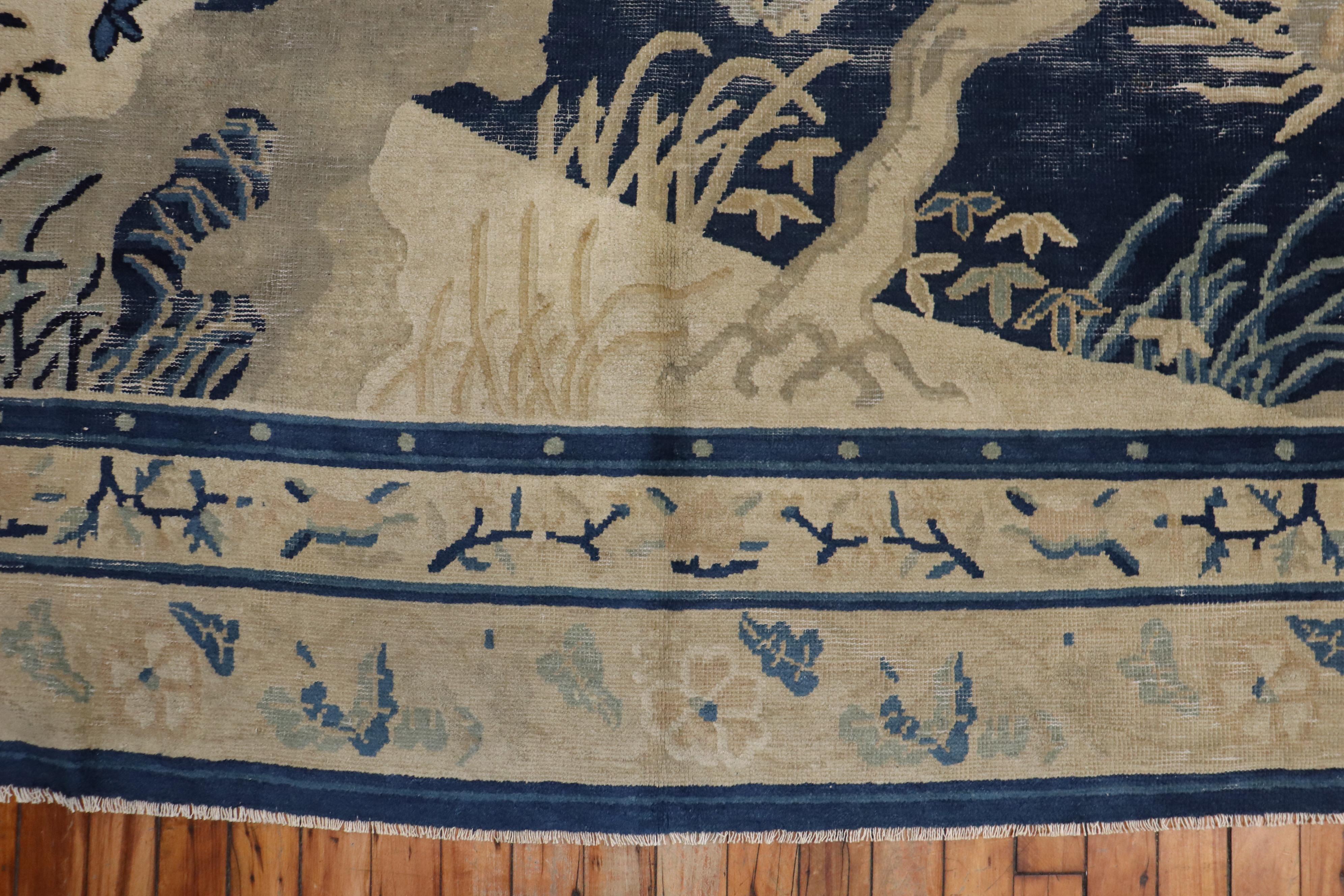 Bildhauerischer chinesischer Teppich mit Affenmotiv aus dem 19. Jahrhundert im Angebot 5